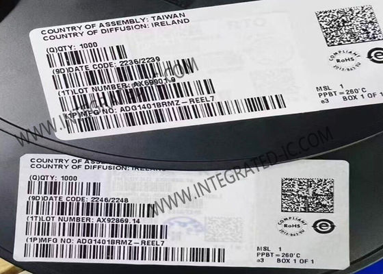 ADG1401BRMZ Интегральная схема, чип 1Ω сопротивление в открытом состоянии iCMOS SPST переключатели