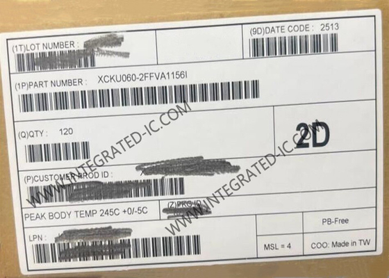 Интегрированный IC XCKU060-2FFVA1156I врезал держатель поверхности обломока 1156FCBGA FPGA