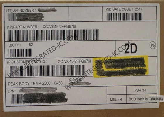 XC7Z045-2FFG676I Полевое программируемое ворота массив двойного ядра ARM Cortex-A9 MP Zynq®-7000 Система на чипе