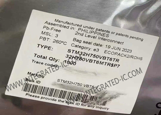 STM32H750VBT6TR Микроконтроллер MCU 32 Битовые микроконтроллеры 480 МГц MCU серии STM32H7