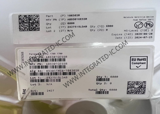 A89301GESSR Интегральная схема чипа BLDC драйвера двигателя 50В, малошумящий FOC контроллер двигателя