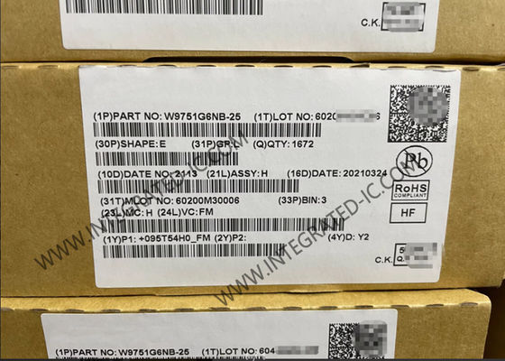 W9751G6NB-25 Память IC Чип 512Mbit Параллельная SDRAM DDR2 Память IC