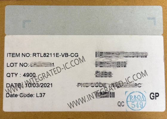 RTL8211E-VB-CG Ethernet IC Интегрированный 10/100/1000M Ethernet-передатчик QFN48