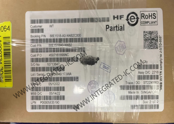 88E1518-A0-NNB2C000 Ethernet IC, интегрированный трансивер 10/100/1000 Мбит/с, энергоэффективный Ethernet