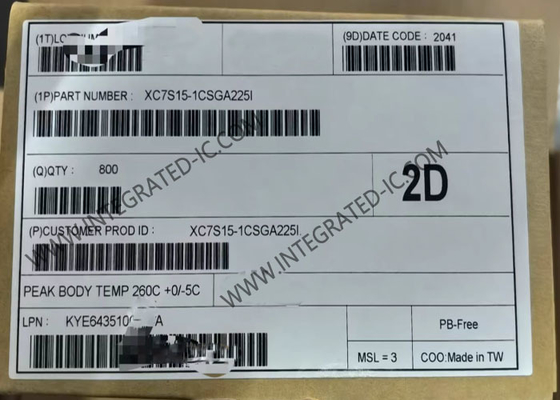 Вентильная матрица поля высокой эффективности XC7S15-1CSGA225I пакета 225-LFBGA Programmable