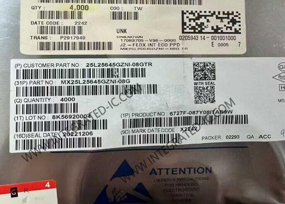 Память IC Chip MX25L25645GZNI-08G 120MHz 256Mbit SPI NOR Флэш-память IC WSON8