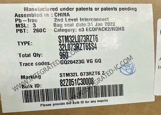 Микроконтроллер MCU STM32L073RZT6 Сверхнизкое энергопотребление ARM микроконтроллеры 32 МГц CPU
