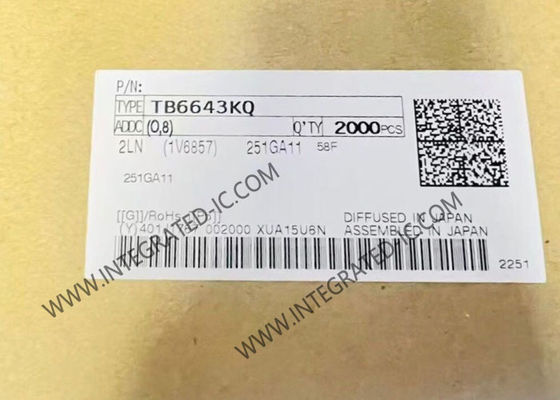 Интегральная схема TB6643KQ, полно-мостовой драйвер двигателя постоянного тока с выходным током 1,5 А и напряжением нагрузки от 10 В до 45 В