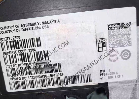 LTC3803HS6-5 Контроллер обратной передачи интегральных микросхем с частотой 200 кГц, напряжением питания от 4 до 8,1 В и температурой работы от -40 до 150 °C