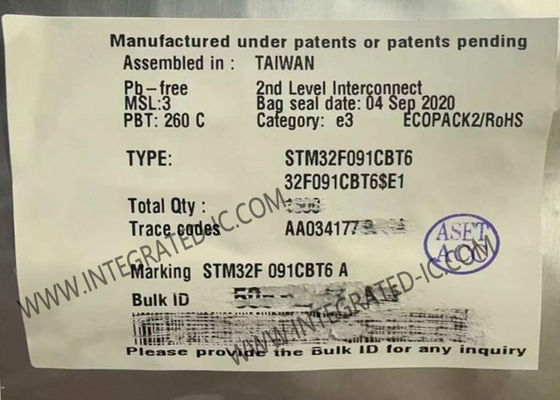 STM32F091CBT6 32-битный одноядерный 48MHz микроконтроллер MCU IC