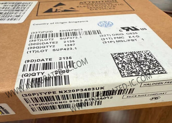 NX20P3483UK Интегральная схема чипа USB Power Delivery IC с USB-C 3.0, рабочим током 3,4 А и рабочим напряжением от 2,7 В до 5,5 В