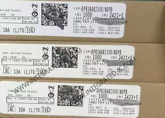 DP83848IVVX/NOPB Ethernet IC Однопортовый физический уровень Ethernet трансивер LQFP48