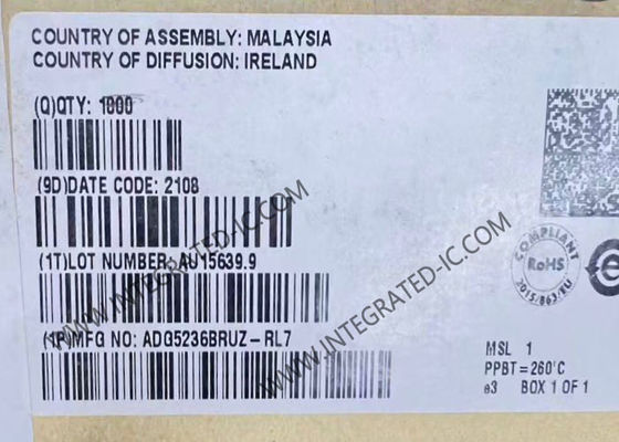 ADG5236BRUZ Интегральная схема (ИС) с 2-канальными двойными переключателями SPDT, сопротивление включения 200 Ом и напряжение питания от 9 В до 40 В