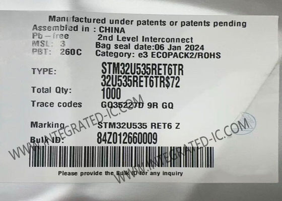 STM32U535RET6 Микроконтроллер MCU сверхнизкой мощности с FPU Arm Cortex-M33 MCU с TrustZone