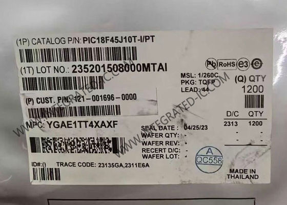 PIC18F45J10T-I/PT Микроконтроллер MCU 8-разрядный 40 МГц с 32 КБ памяти программ