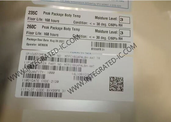 MTFC16GAPALBH-AAT Память IC Чип 16 ГБ eMMC 5.1 Память IC TFBGA-153 Пакет