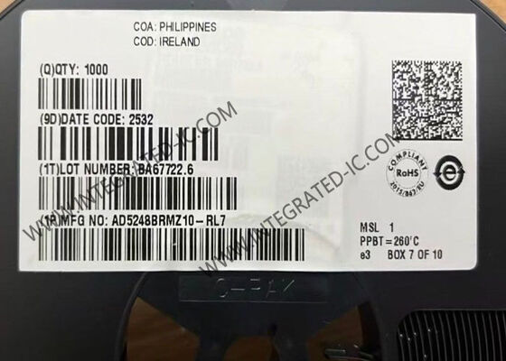 AD5248BRMZ10 256-позиционный цифровой потенциометр с сопротивлением 10 кОм, совместимый с I2C, микросхема в корпусе MSOP10