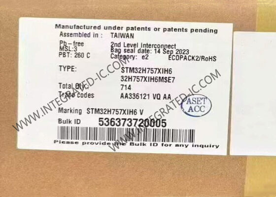 Микроконтроллер ВСПЫШКИ 265-TFBGA микроконтроллера MCU STM32H757XIH6 480MHz 2MB