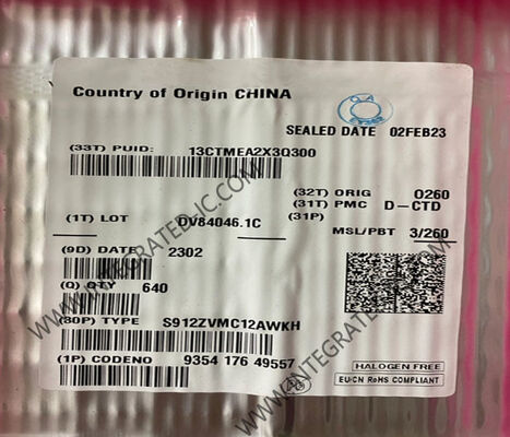 S912ZVMC12AWKH 16-битный микроконтроллер MCU с тактовой частотой 50 МГц, флэш-памятью 128 КБ и 31 выводом ввода/вывода для управления двигателем