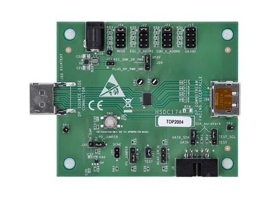 TDP2004EVM Встроенные решения TDP2004 4-канальный модуль оценки редрайвера DisplayPort 2.1
