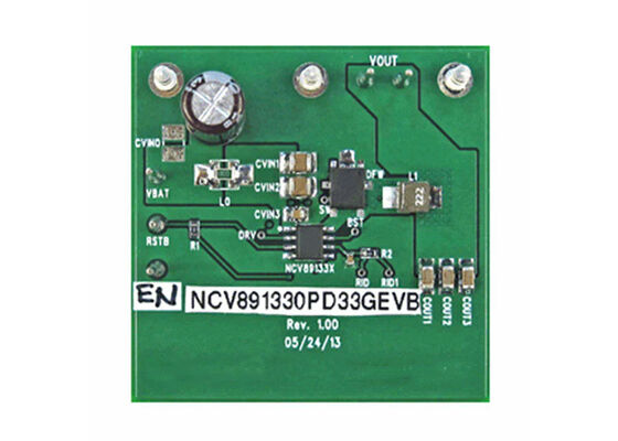 NCV891330PD33GEVB Встроенные решения 2MHz Неизолированный выход DC/DC Step Up Evaluation Board