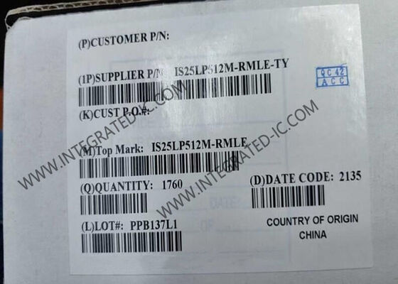IS25LP512M-RMLE-TY Микросхема памяти 512 Мбит Serial NOR Flash Memory с тактовой частотой 133 МГц и интерфейсом SPI - Quad I/O