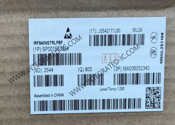 IRF540NSTRLPBF силовой MOSFET 100 В одноканальный N-канальный транзистор с непрерывным током стока 33 А и сопротивлением 44 мОм