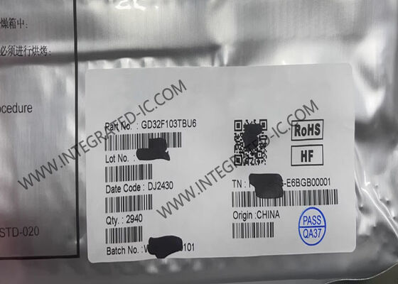 Микроконтроллер GD32F103TBU6, 32-разрядный ARM Cortex-M3 MCU с тактовой частотой 108 МГц в корпусе QFN36