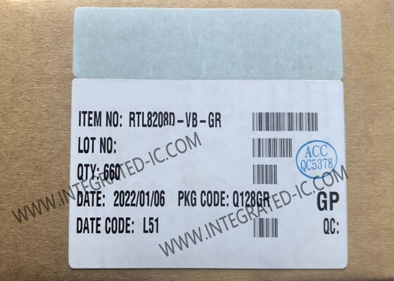 RTL8208D-VB-GR Ethernet IC 8-канальный 8-портный 10/100Mbps Ethernet-передатчик с интерфейсом RS8MII