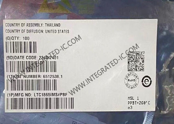 LTC1865IMS 16-битный 250Ksps 2-канальный ADC интегральный микросхема чип в MSOP-10 пакет