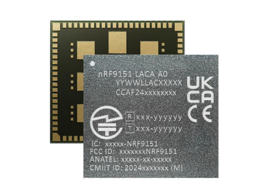 NRF9151-LACA-R7 Модуль беспроводной связи малой мощности с LTE-M/NB-IoT/NTN модемом и Arm Cortex-M33 для сотового IoT