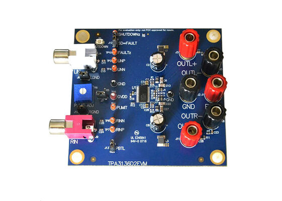 TPA3136D2EVM Embedded Solutions 2-Channel 4.5V To 14.4V Class D Audio Amplifier Evaluation Board