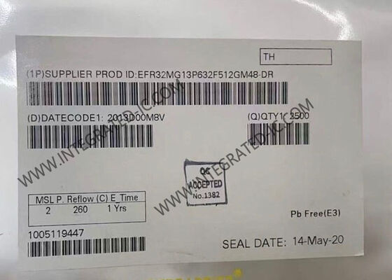 EFR32MG13P632F512GM48-D Модуль беспроводной связи Двойной общий нить Zigbee RF-передатчик с 512KB Flash в пакете 48-VFQFN