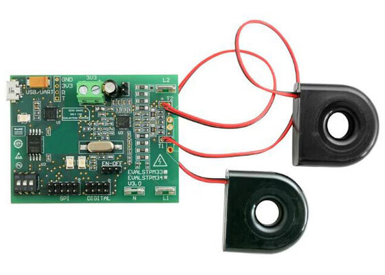 EVALSTPM34 Встроенные решения STPM34 Двухфазная панель оценки измерения энергии