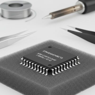 32-битный микроконтроллер STM32G474RCT3 на базе ARM Cortex-M4F с частотой 170 МГц и 52 выводами ввода-вывода