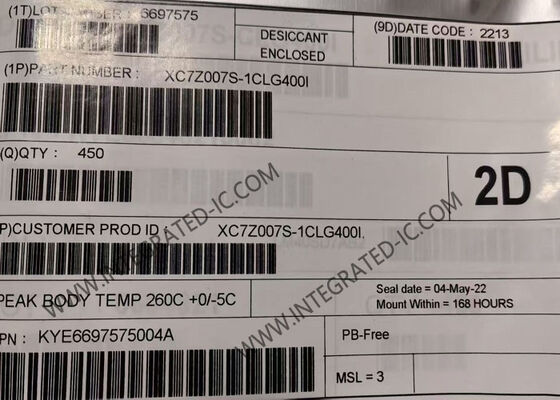 XC7Z007S-1CLG400I Field Programmable Gate Array с частотой процессора 1 ГГц 23000 логических элементов и поддержкой памяти DDR3