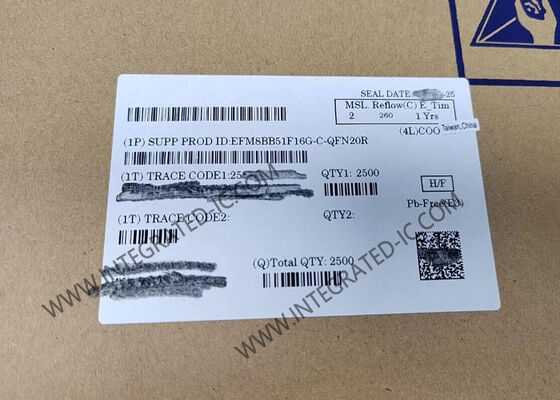 EFM8BB51F16G-C-QFN20R Микроконтроллер MCU Automotive CIP-51 8051 Busy Bee 20-QFN Пакет