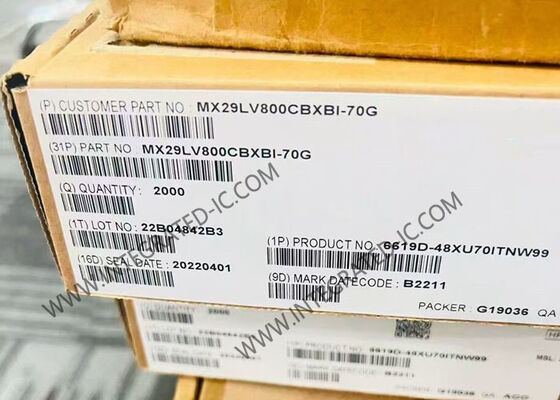 Микросхема памяти MX29LV800CBXBI-70G, 8 Мбит, параллельная NOR Flash, TFBGA-48
