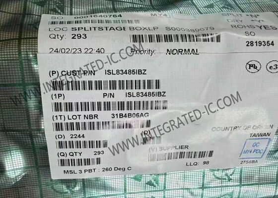 ISL83485IBZ интегральный микросхема чип 10Mbps Half Duplex RS-485/RS-422 Передатчик SOIC-8