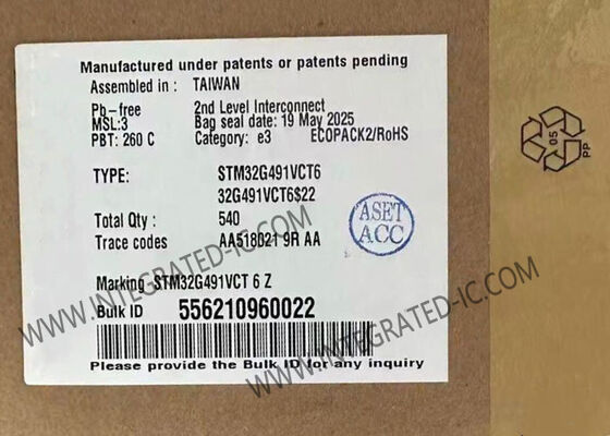 STM32G491VCT6 Микроконтроллер MCU До 170MHz 32-битный ARM Cortex-M4 MCU LQFP-100