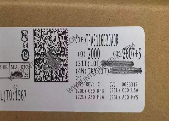 TPA3116D2DADR Class-D Audio Amplifier IC Chip с диапазоном от 4,5 В до 26 В и выходом 50 Вт x 2 @ 4 Ом с SpeakerGuard TM