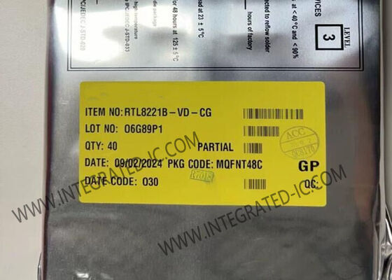 RTL8221B-VD-CG Ethernet IC 10/100/1000M/2.5G PHY-передатчик с пакетом QFN-48 и совместимостью IEEE 802.3