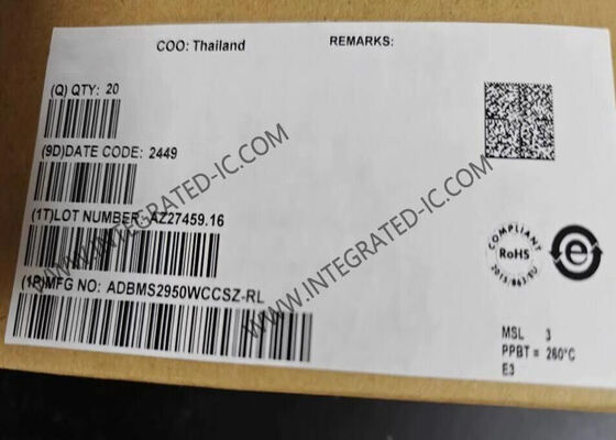 ADBMS2950WCCSZ 12-элементная микросхема управления батареями для мониторинга с частотой обновления 1 мс и ошибкой усиления ±0,1%