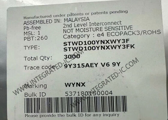 STWD100YNXWY3F Автомобильный квалифицированный охранный таймер с микросхемой с низким энергопотреблением 13 μA и широким диапазоном температур от -40 до +125 °C