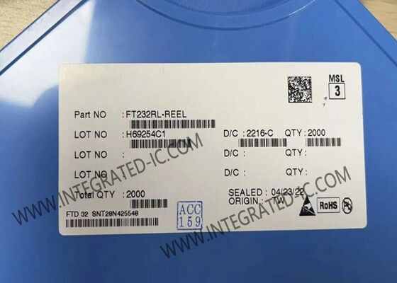FT232RL USB UART Interface IC с USB 2.0 полная скорость 3.3V до 5.25V одноразовое питание в SSOP-28 пакет