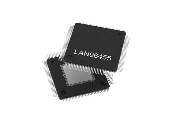 LAN96455FT-I/8MW Ethernet IC, пятипортовый гигабитный коммутатор Ethernet с интегрированными PHY 10/100/1000BASE-T