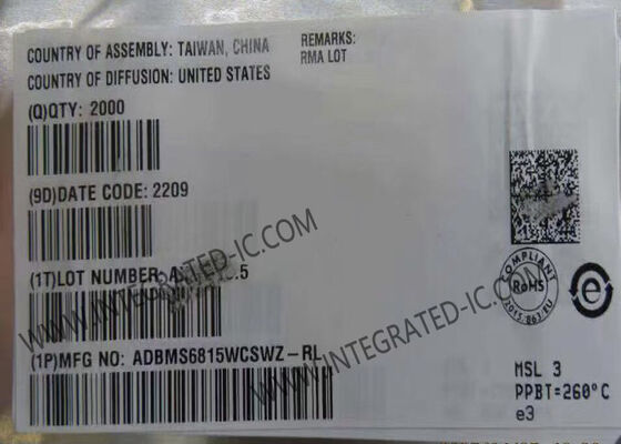 ADBMS6815WCSWZ интегральный микросхема 12 каналов многоклеточный батарейный монитор