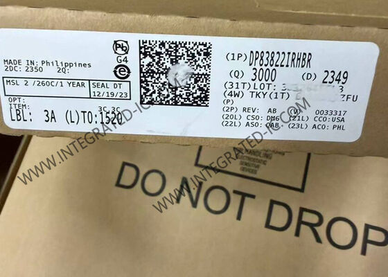 DP83822IRHBR Ethernet IC низкомощный надежный 10/100-Mbps Ethernet PHY-передатчик с 16KV ESD