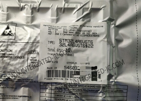 Микроконтроллер микроконтроллера MCU STM32L4A6VGT6 80MHz откалывает одиночное ядр LQFP100