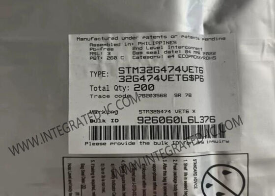 Высокая эффективность обломока 100LQFP микроконтроллера микроконтроллера MCU STM32G474VET6